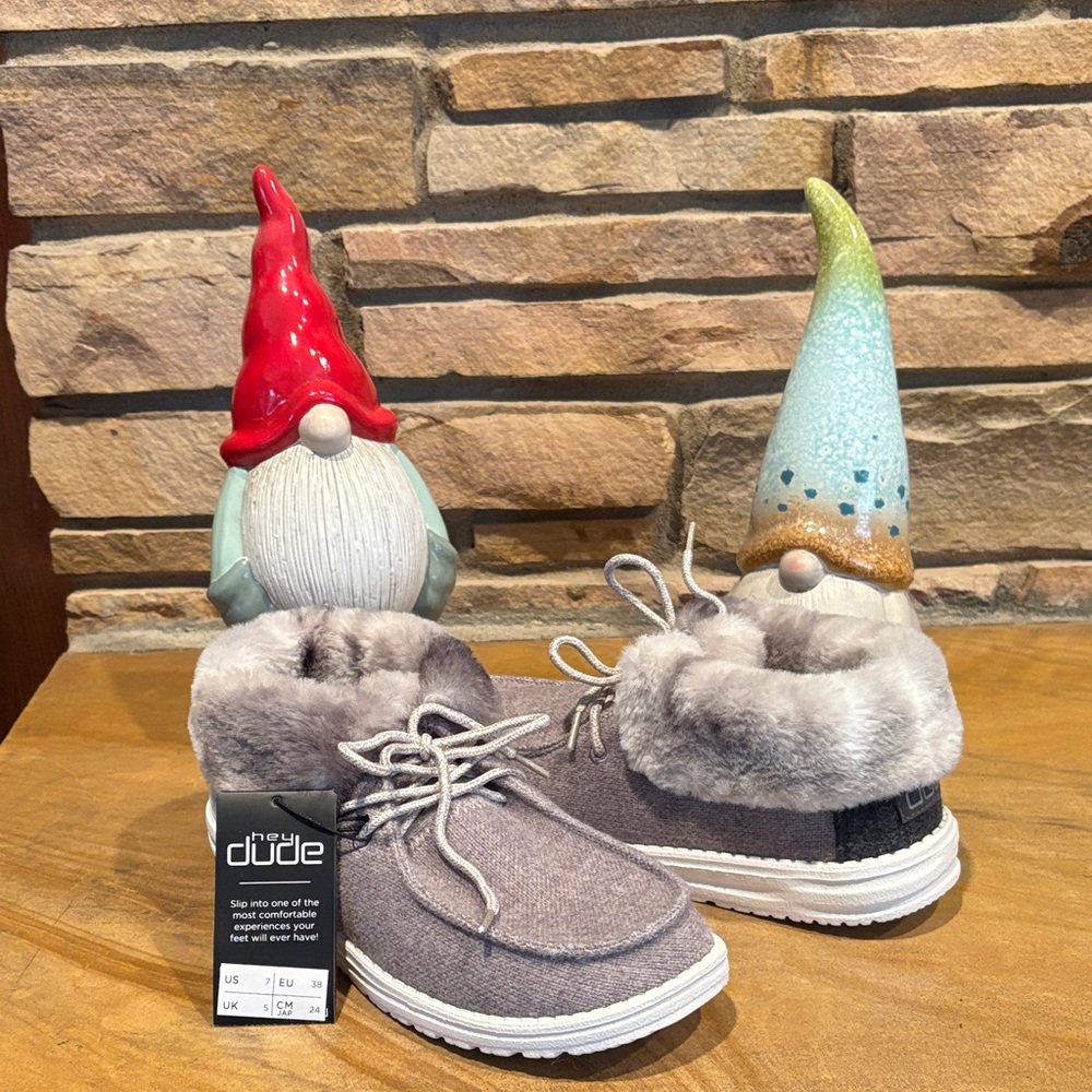 NOT FOR SALE: Hey Dude Faux Fur Lined Ankle Shoes!